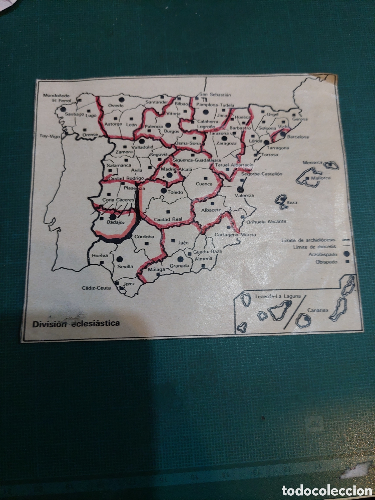 Collectionnisme: MAPA ECLESI&Aacute;STICO ESPA&Ntilde;A