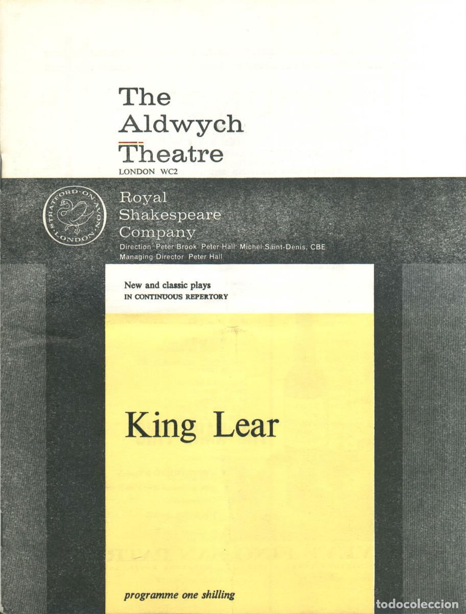 Coleccionismo: King Lear, by William Shakespeare. Dir. Peter Brook (Aldwych Theatre)