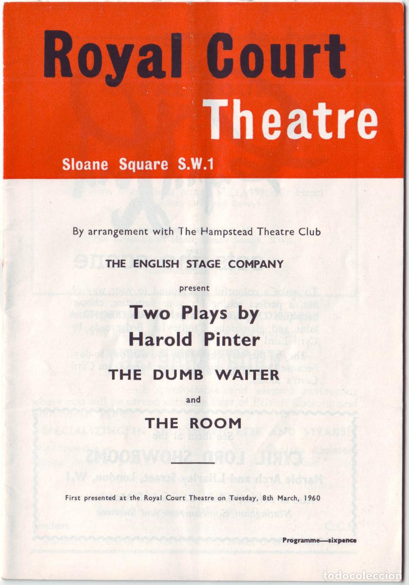 Coleccionismo: The Dumb Waiter & The Room, by Harold Pinter. Dir. John Bird (Royal Court Theatre. 1960)