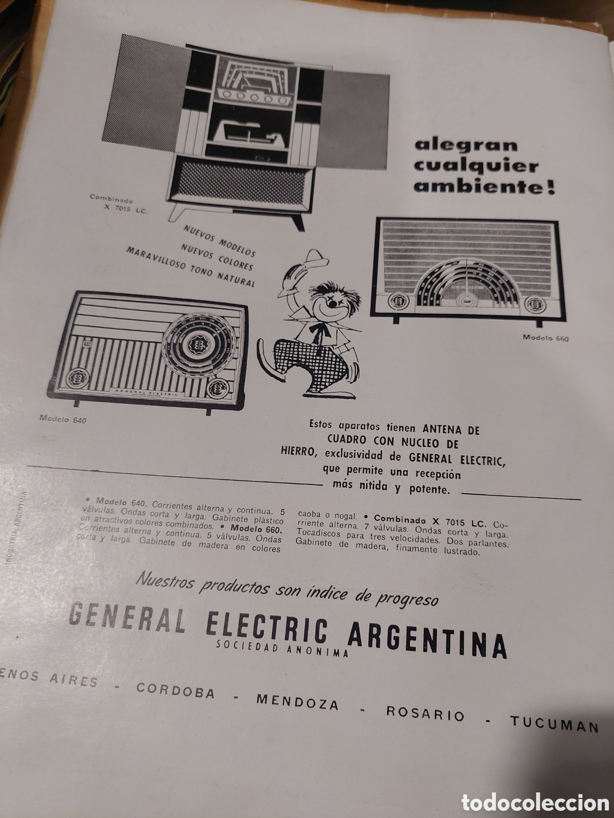 Collezionismo: 30x22 L&aacute;mina general eletric Argentina publicidad