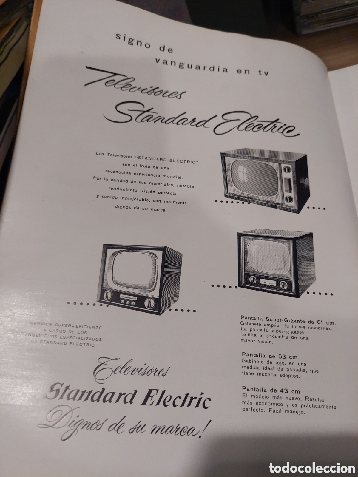 Colecionismo: 30x22 STANDARD ELETRIC TELEVISI&Oacute;N PUBLICIDAD