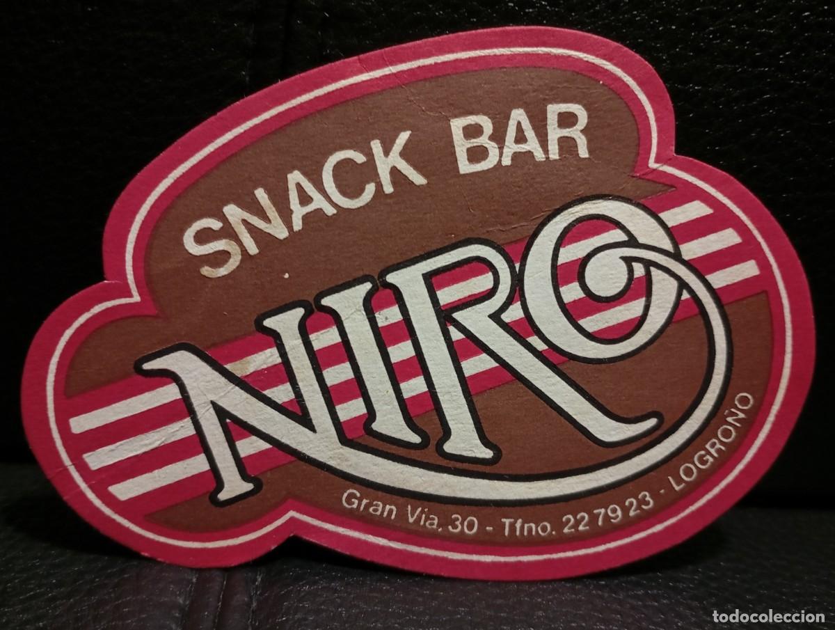 Coleccionismo: SNACK BAR NIRO - POSAVASOS - LOGRO&Ntilde;O LA RIOJA - CERVEZA - REFRESCOS - SIDRA - BITTER