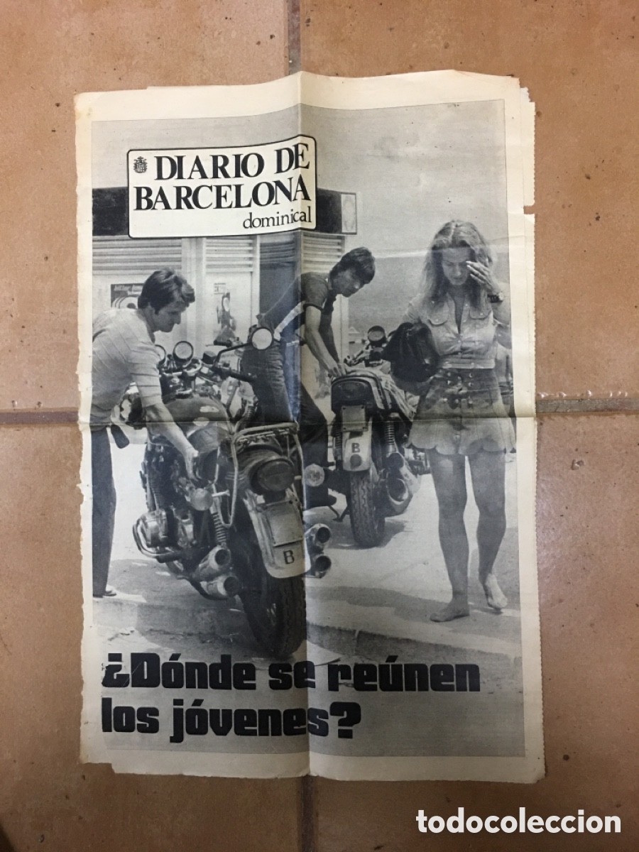 Coleccionismo: 1974 DOMINICAL DIARIO BCN &iquest;DONDE SE RE&Uacute;NEN LOS J&Oacute;VENES POR MONTSERRAT NEBOT