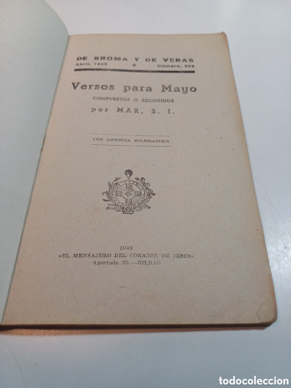Coleccionismo: Versos para maio 1942 - Foto 2