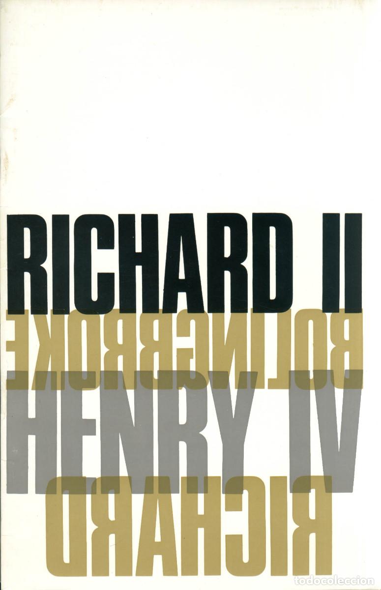 Coleccionismo: Richard II, by William Shakespeare. Dir. John Barton (Royal Shakespeare Company. 1973)