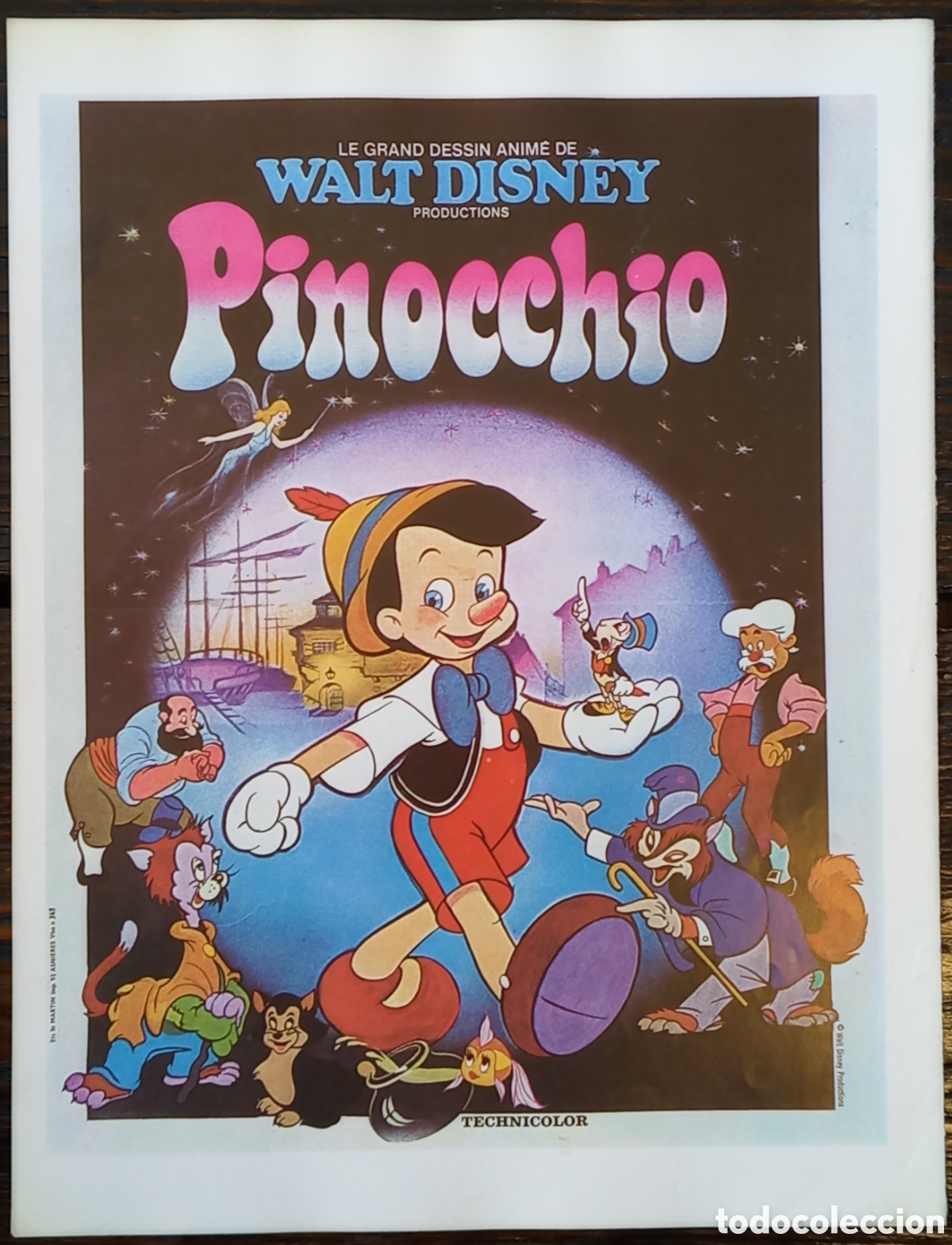 Coleccionismo: Lamina cartel de cine Pinocho 1940