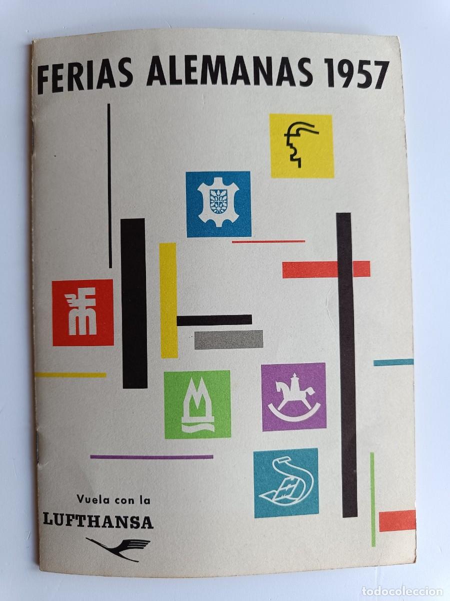 Coleccionismo: PROGRAMA FERIAS ALEMANAS 1957 - VUELA CON LUFTHANSA - Foto 1