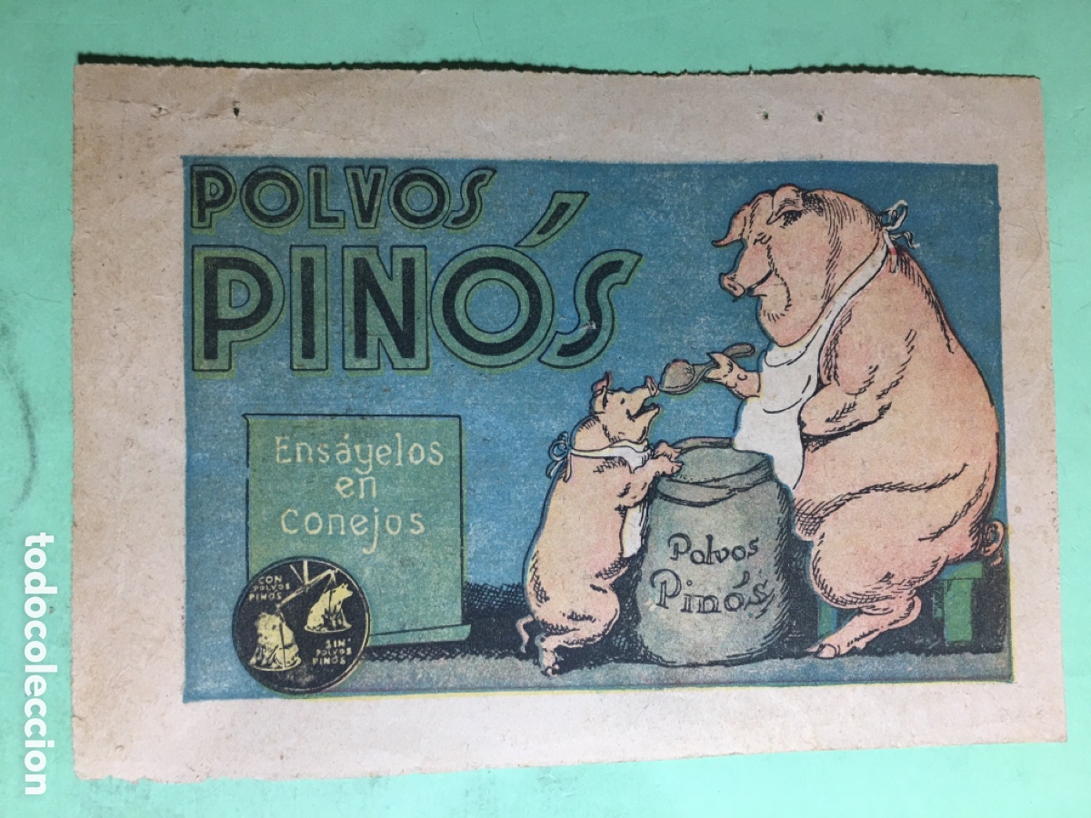 Coleccionismo: ANTIGUO Y BONITO FOLLETO PUBLICITARIO DE &lsquo;&rsquo;POLVOS PIN&Oacute;S&rsquo;&rsquo; COMPLEMENTO GANADERO AL PIENSO
