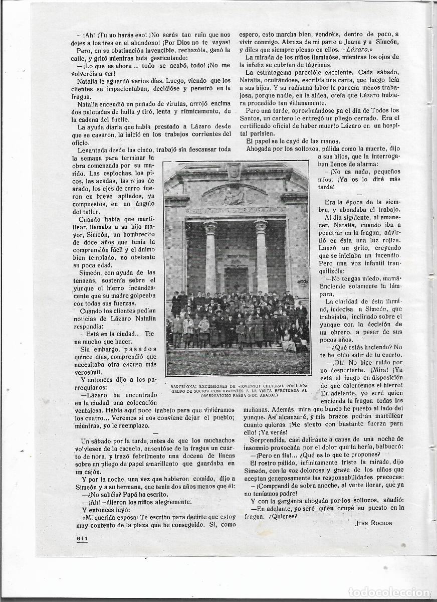Coleccionismo: A&Ntilde;O 1920 RECORTE PRENSA BARCELONA MIEMBROS JOVENTUT CULTURAL CATALANA EN EL OBSERVATORIO FABRA