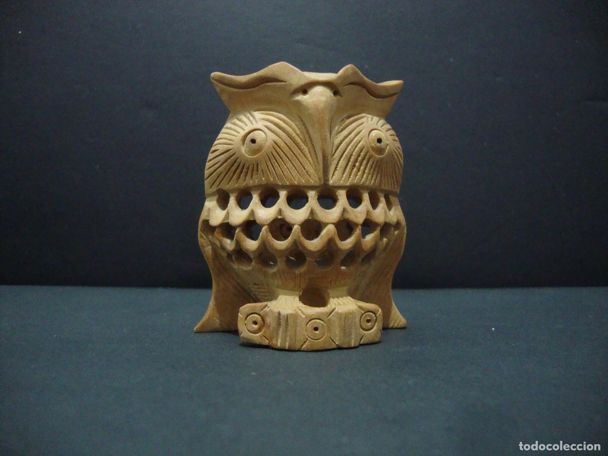 Collezionismo: FIGURA BUHO MADERA ALTURA 6.50 CM