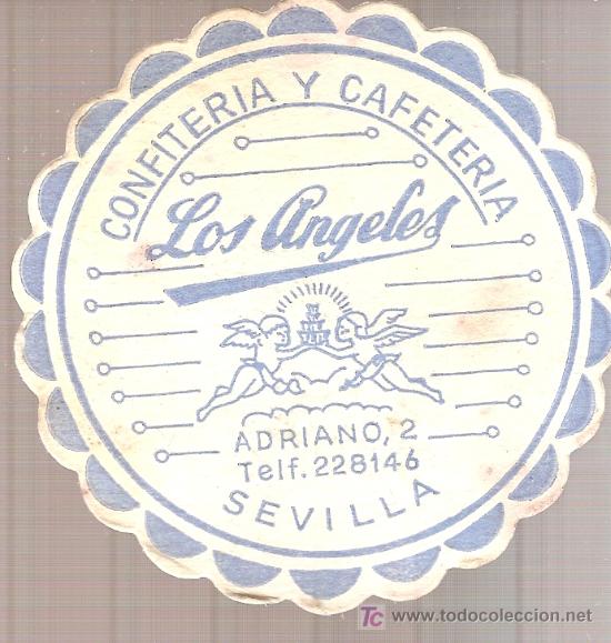 Collezionismo: Posavasos de Confiter&iacute;a - Cafeter&iacute;a Los Angeles, Sevilla.