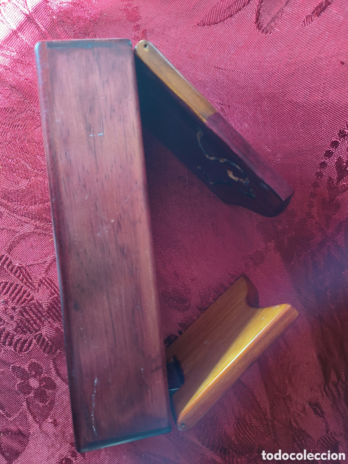 Coleccionismo: Caja de madera maciza plumier. - Foto 3