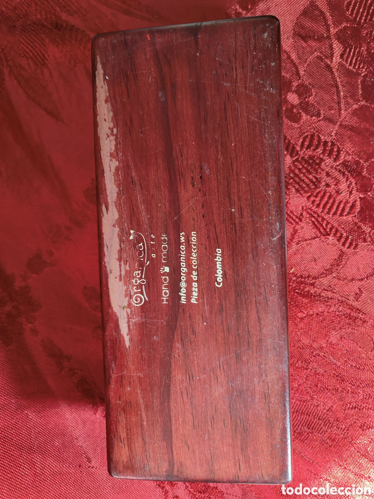 Coleccionismo: Caja de madera maciza plumier. - Foto 4