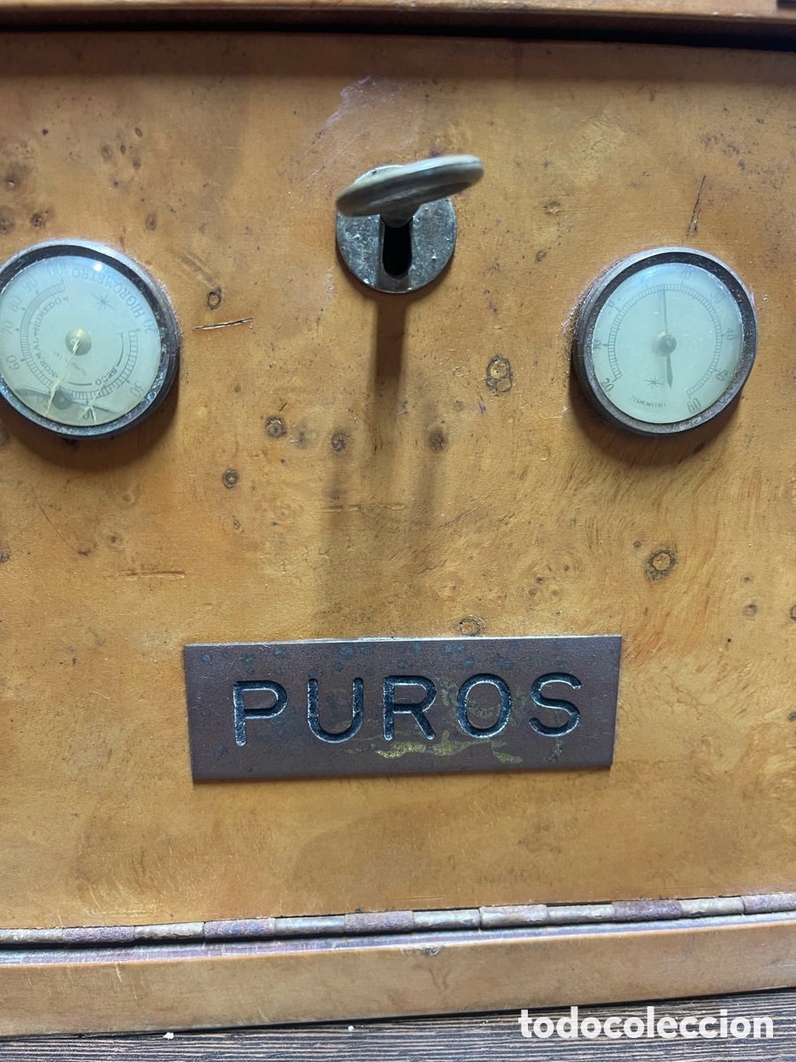 Coleccionismo: Caja humidificadora de puros - Foto 2