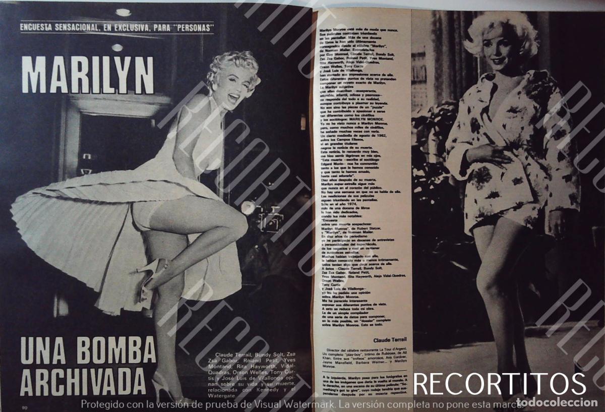 Coleccionismo: MARILYN MONROE BOMBA ARCHIVADA - Foto 1