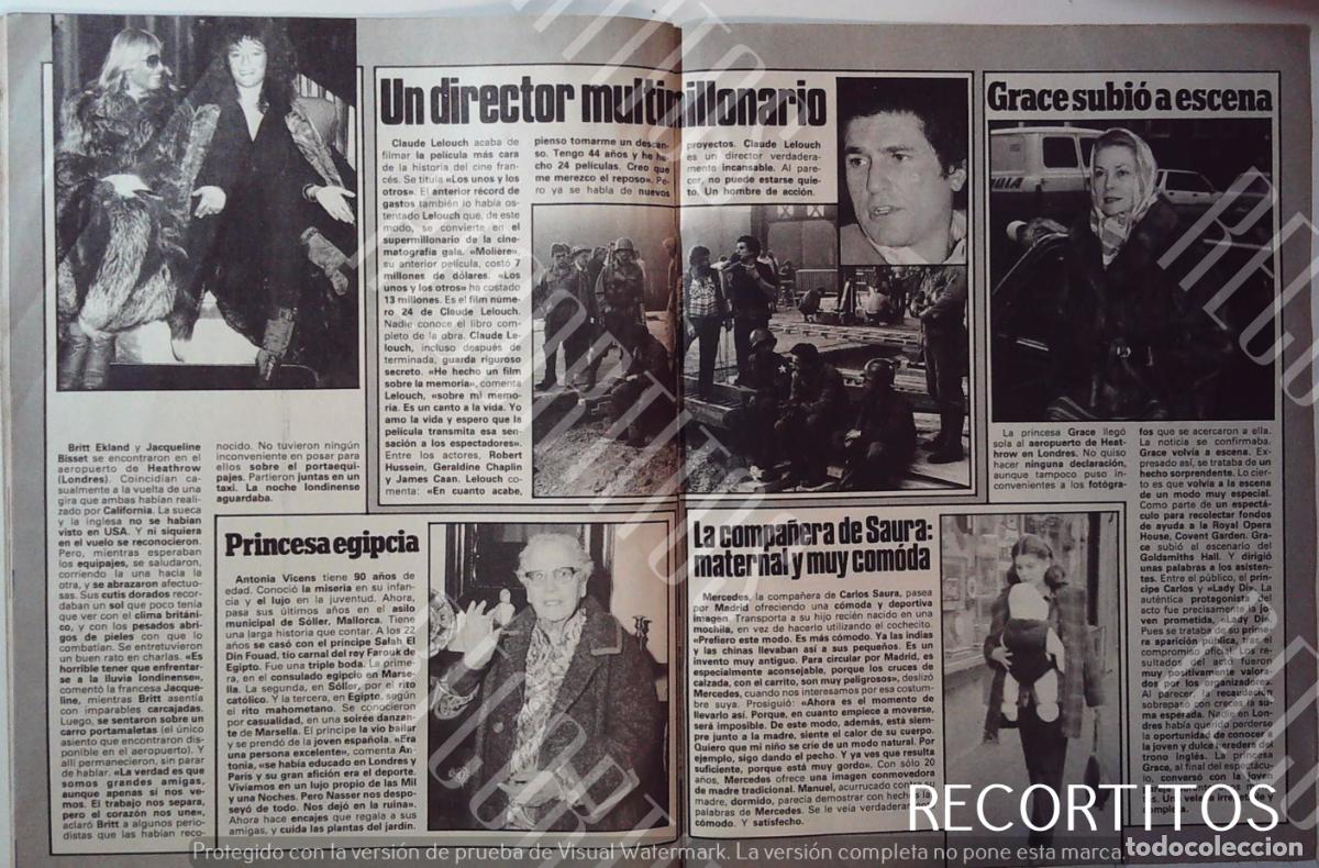 Coleccionismo: BRITT EKLAND JACQUELINE BISSET CLAUDE LELOUCH GRACE KELLY CARLOS SAURA