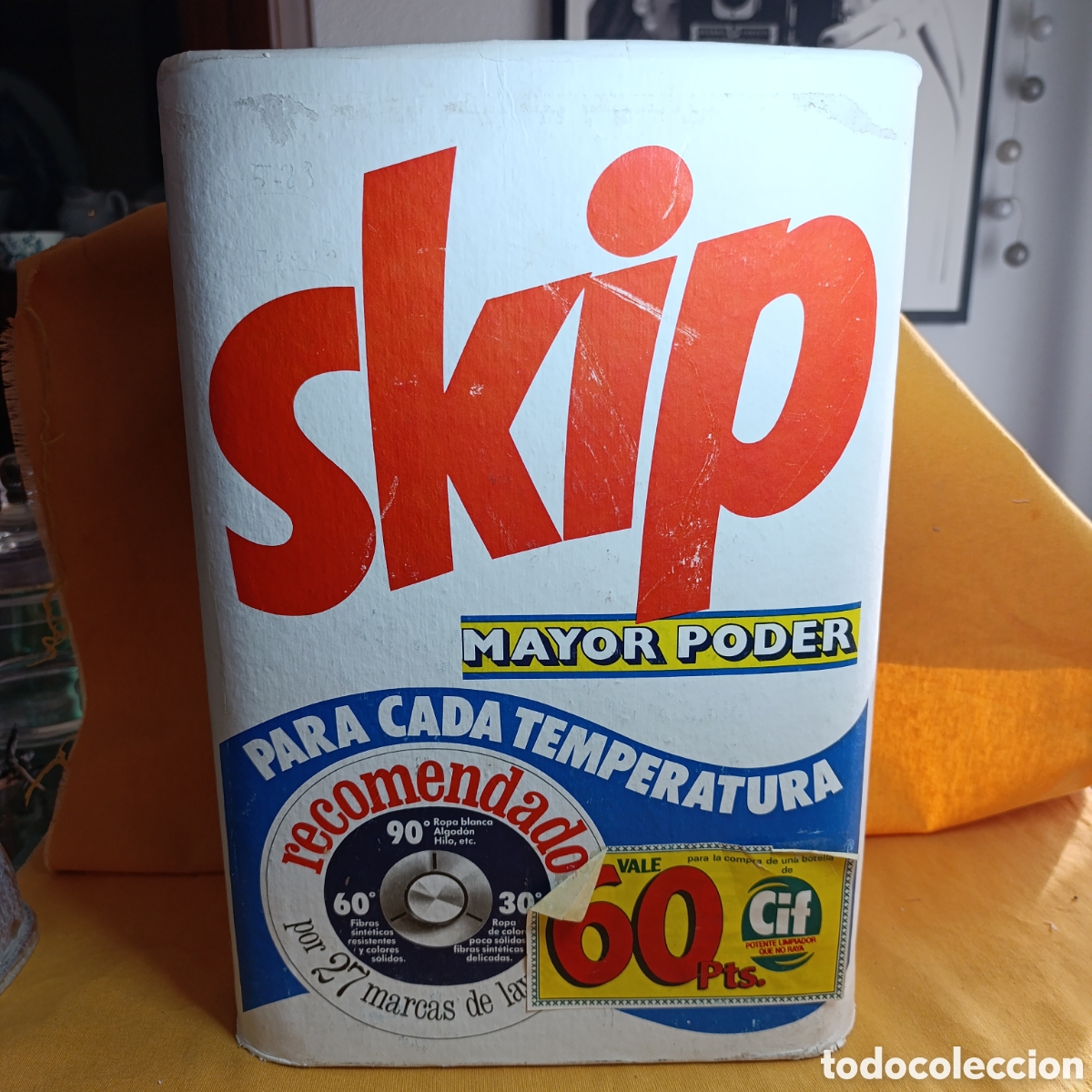 Coleccionismo: ANTIGUO TAMBOR SKIP DETERGENTE - Foto 2