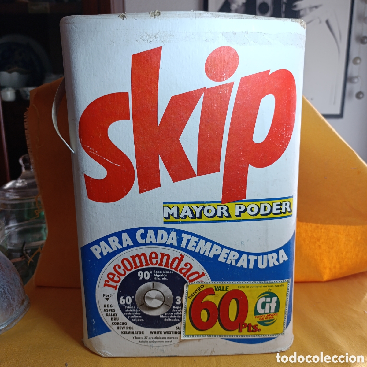 Coleccionismo: ANTIGUO TAMBOR SKIP DETERGENTE - Foto 1