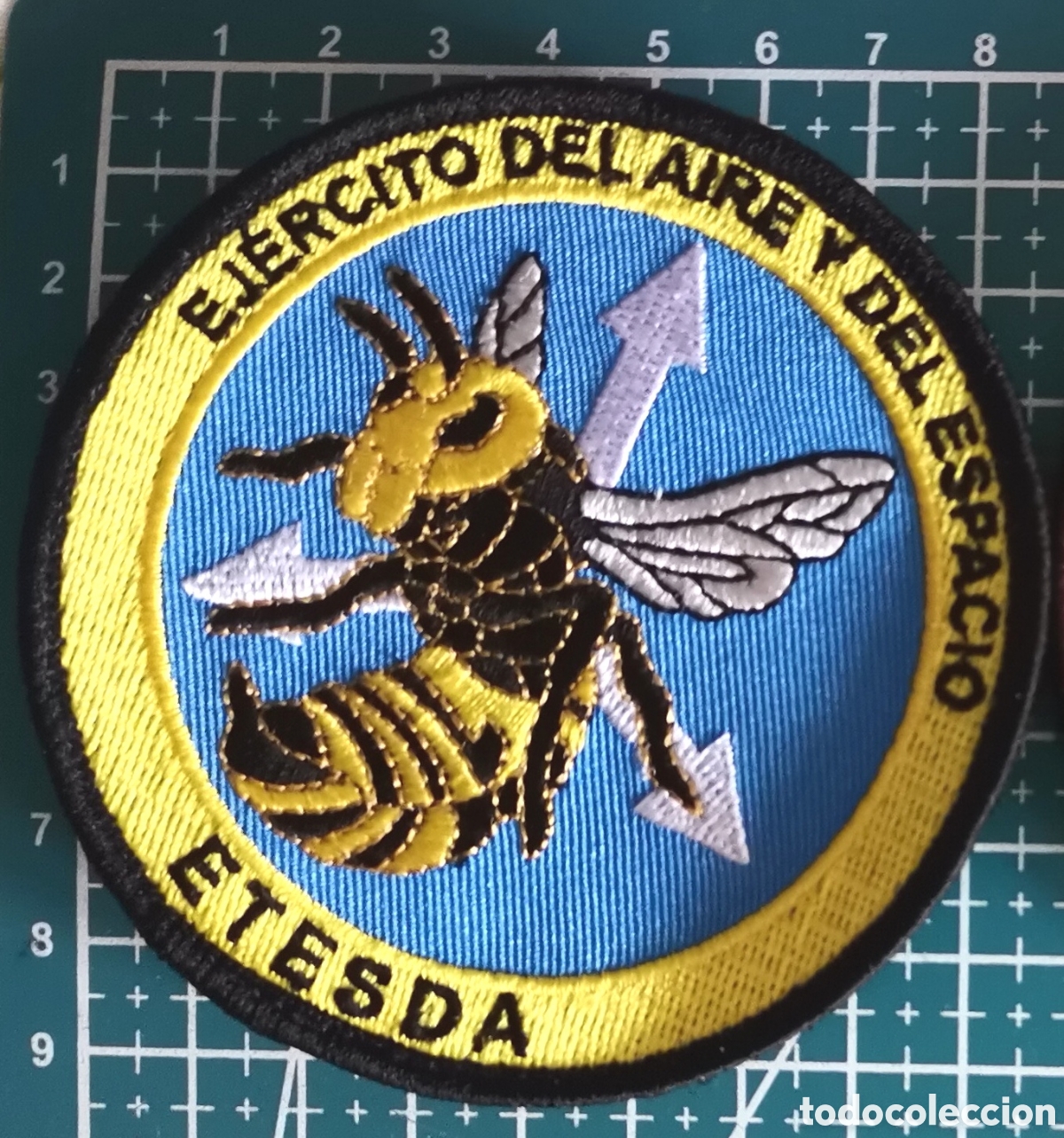 Coleccionismo: Parche ETESDA ESCUELA DE T&Eacute;CNICAS DE SEGURIDAD, DEFENSA Y APOYO EJ&Eacute;RCITO &Aacute;IRE Y DEL ESPACIO. Color