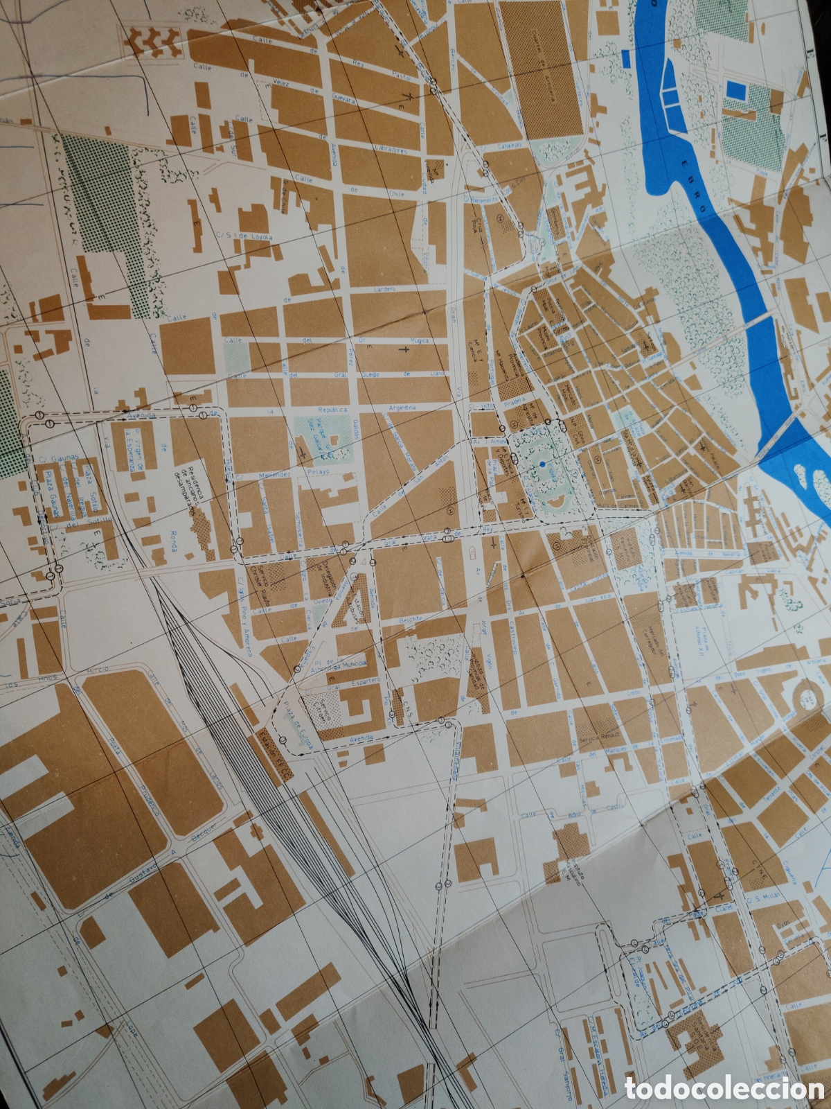 Coleccionismo: Antiguo mapa de Logro&ntilde;o 1973 - tdkc7 - Foto 1