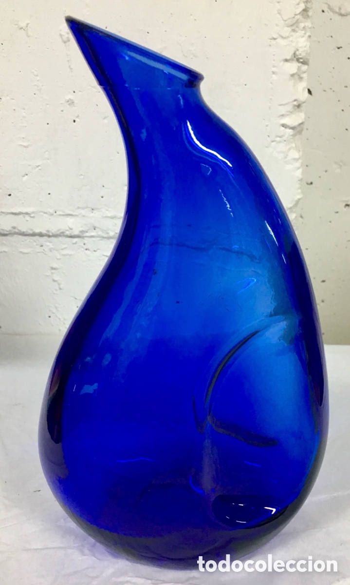 Coleccionismo: Botella de cristal azul. CAM. Para Navidad. Murcia. 2004.