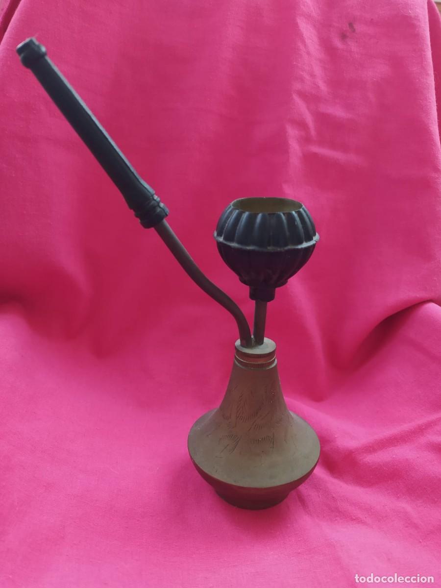 Coleccionismo: ANTIGUA PIPA O CACHIMBA PARA FUMAR DE BRONCE - Foto 1