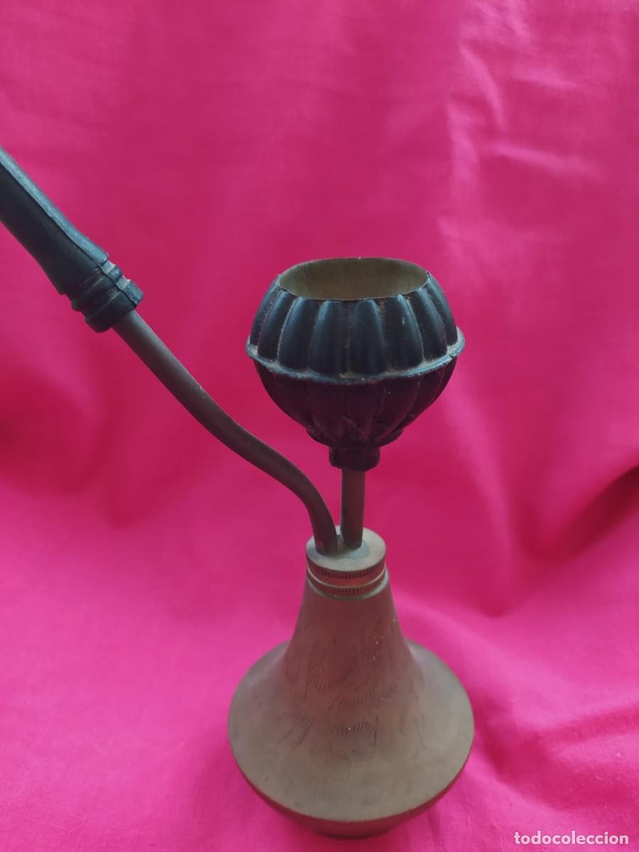 Coleccionismo: ANTIGUA PIPA O CACHIMBA PARA FUMAR DE BRONCE - Foto 4