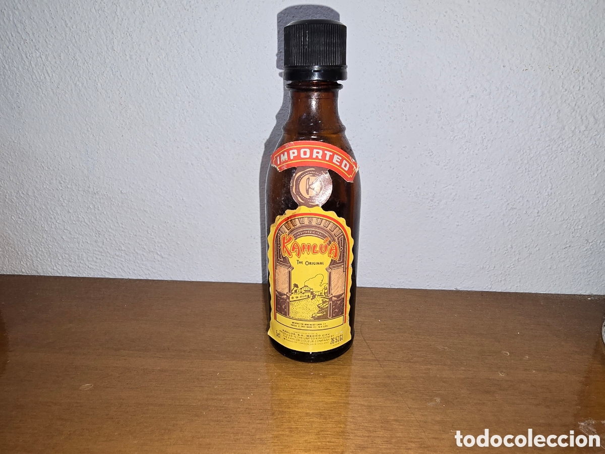 Sammeln: Liquidaci&oacute;n! Botellin botellita miniatura botella Kahl&uacute;a importada M&eacute;xico crema caf&eacute;