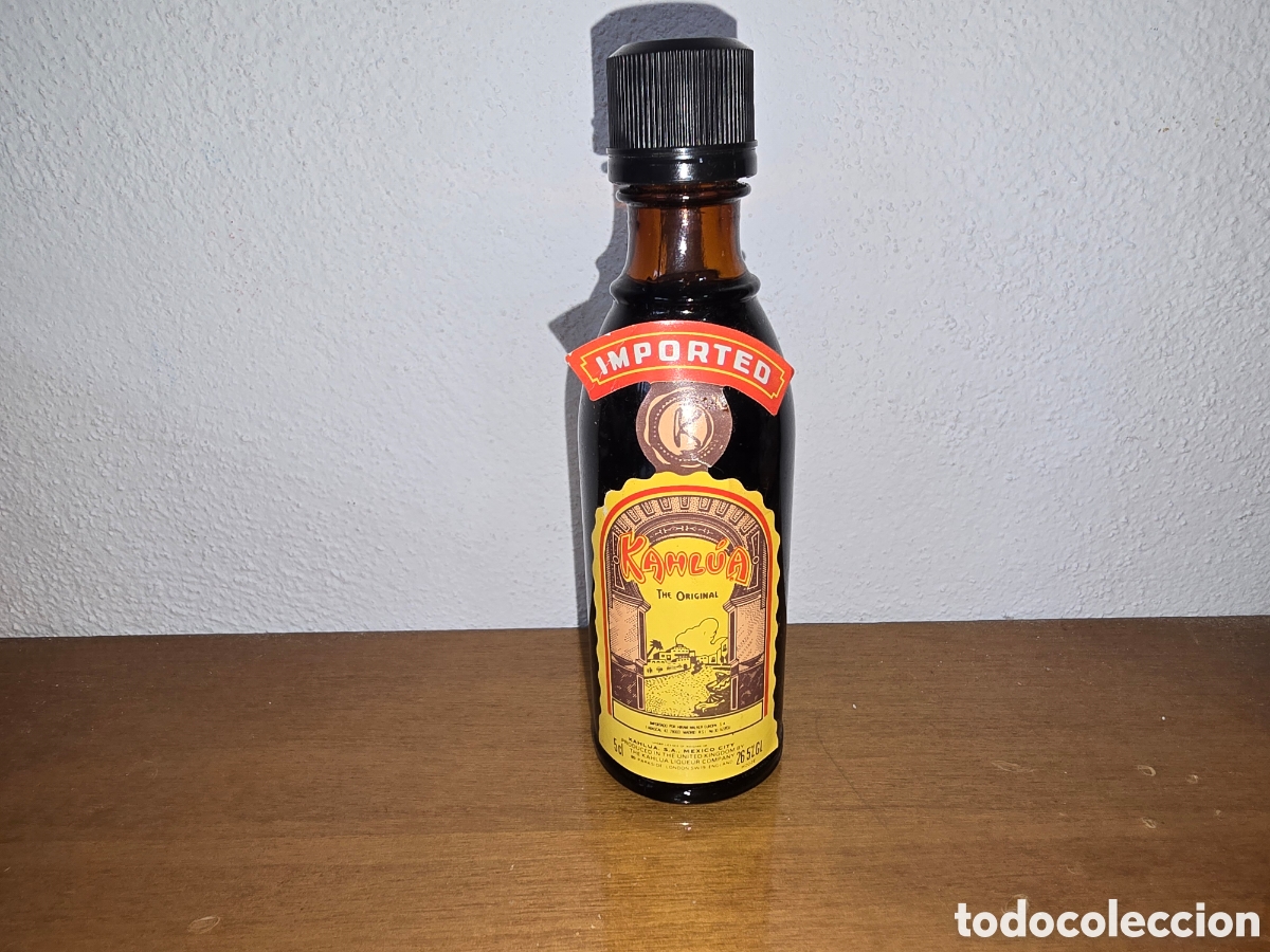 Coleccionismo: Liquidaci&oacute;n! Botellin botellita miniatura botella Kahl&uacute;a importada M&eacute;xico crema caf&eacute;