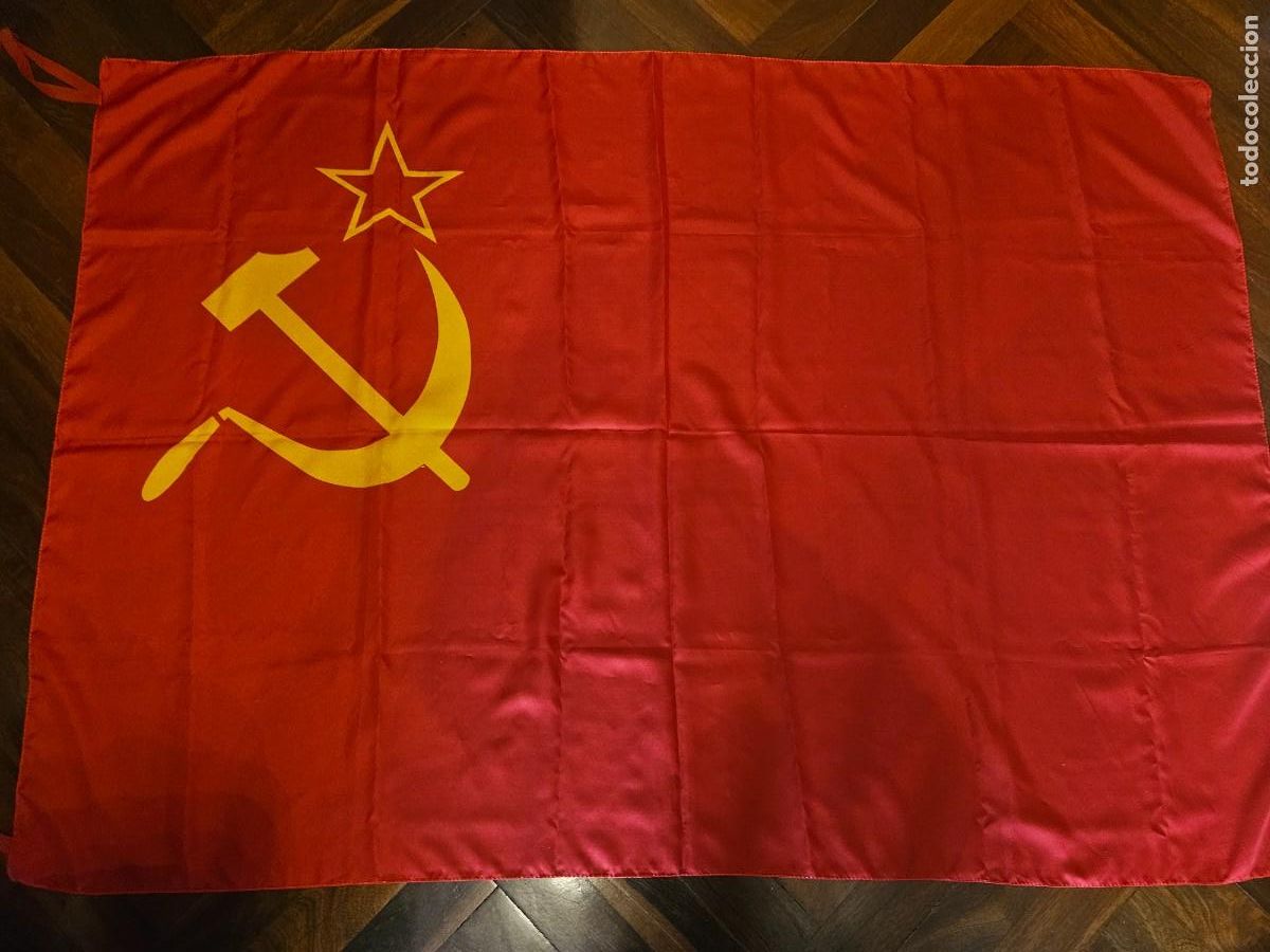 Coleccionismo: Gran Bandera UNI&Oacute;N SOVI&Eacute;TICA - URSS - Hoz y martillo - 96 x 140 cm - comunisno comunista CCCP
