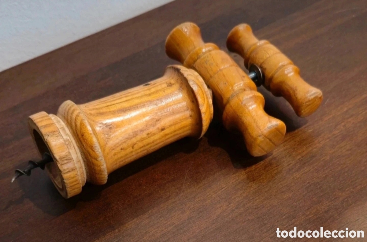 Coleccionismo: Sacacorchos madera T - Foto 3