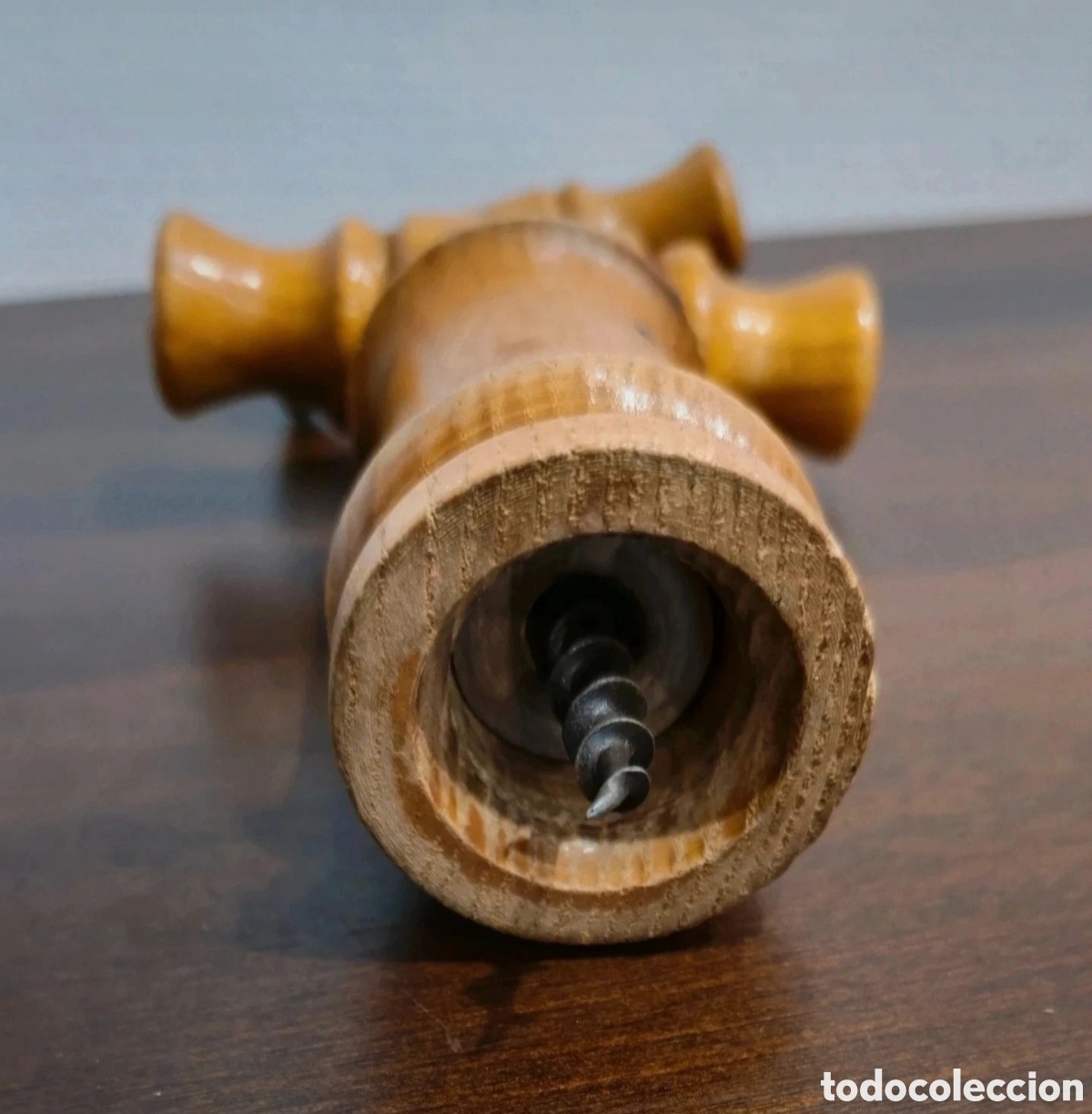 Coleccionismo: Sacacorchos madera T - Foto 6