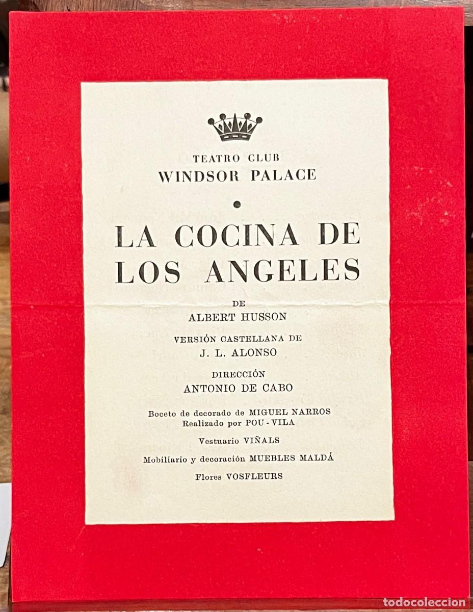 Coleccionismo: Teatro Club Windsor Palace. Programa de mano &rdquo;La cocina de los &aacute;ngeles&rdquo; de A. Husson