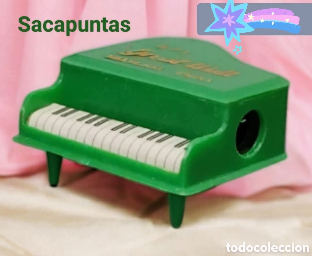 Coleccionismo: :::: AH44 - SACAPUNTAS PIANO VERDE - Foto 1