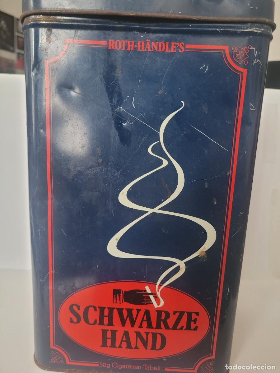 Coleccionismo: Antigua lata tabaco Schwarze Hand