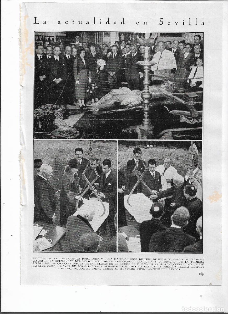 Sammelleidenschaft Papier: A&Ntilde;O 1926 RECORTE PRENSA SEVILLA TRIANA COLOCACION PRIMERA PIEDRA DE LA ESCUELA POPULAR SALESIANA