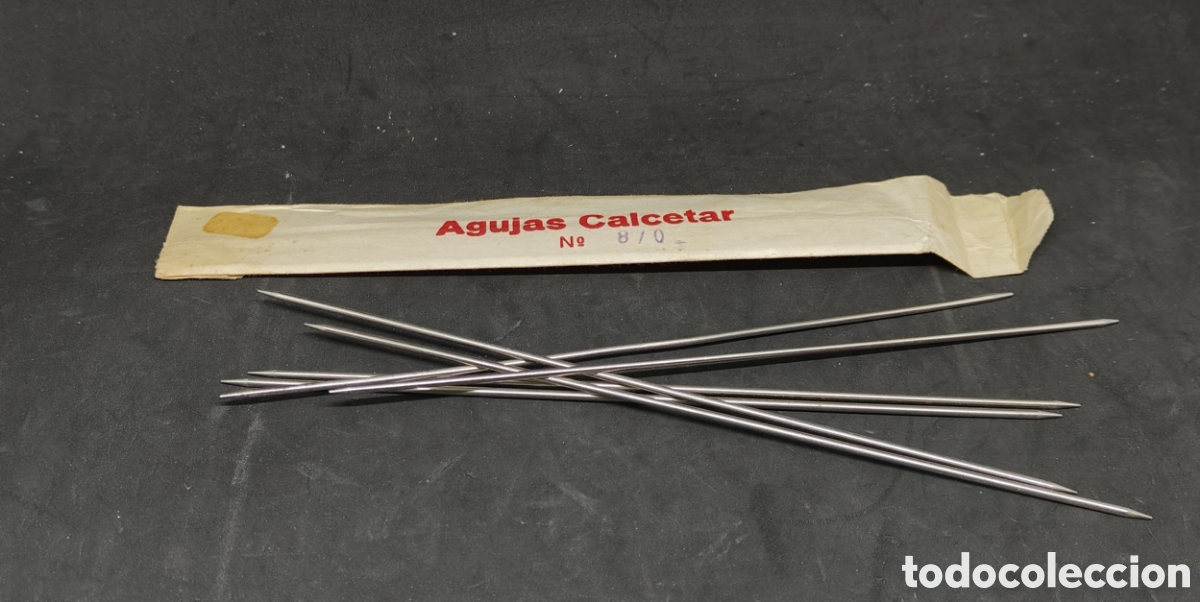 Collezionismo: lote antiguas agujas de calzetar - n&ordm; 8/0 - car230