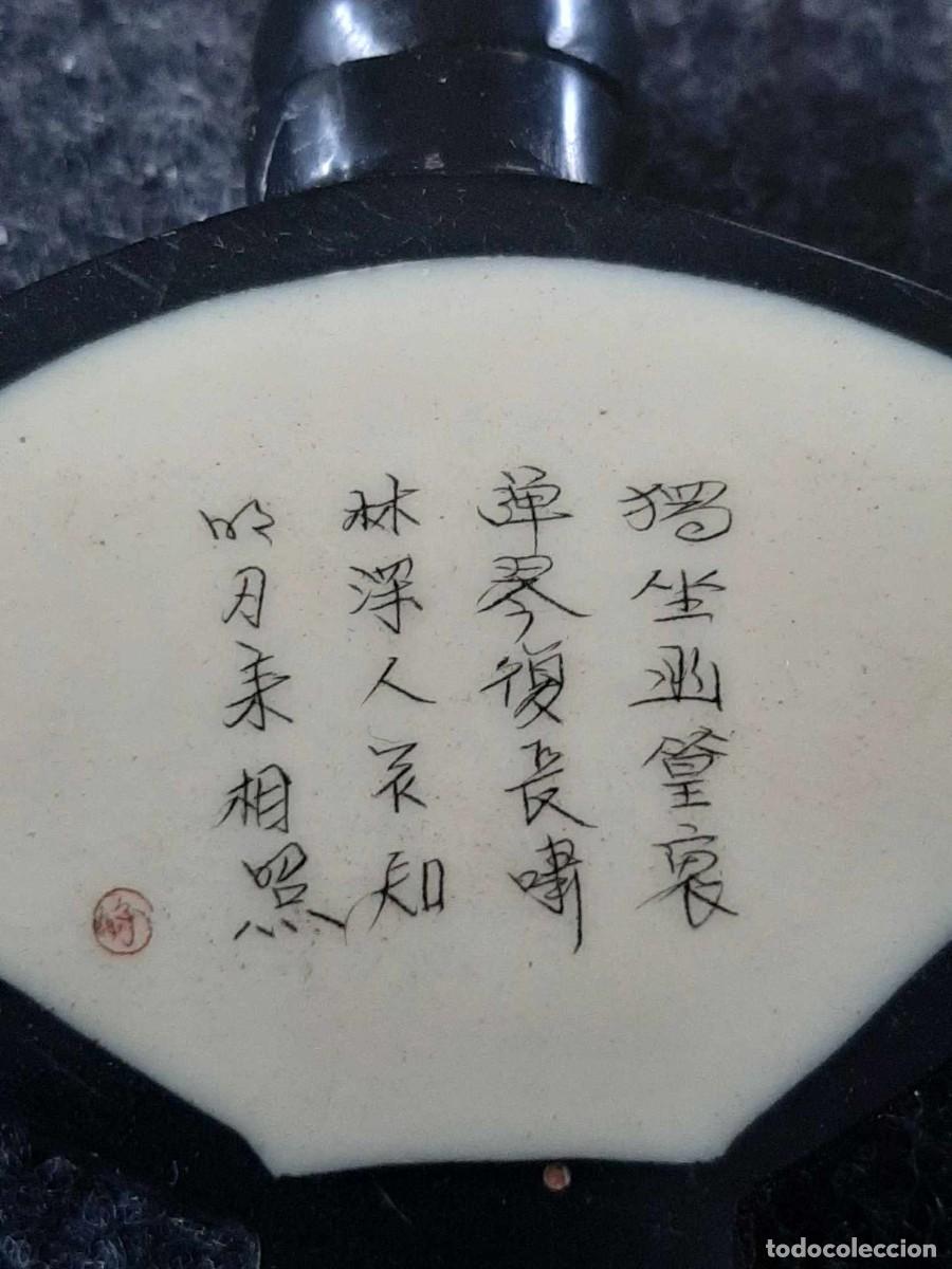 Coleccionismo: antigua botella rape china snuff bottle forma abanico - Foto 7
