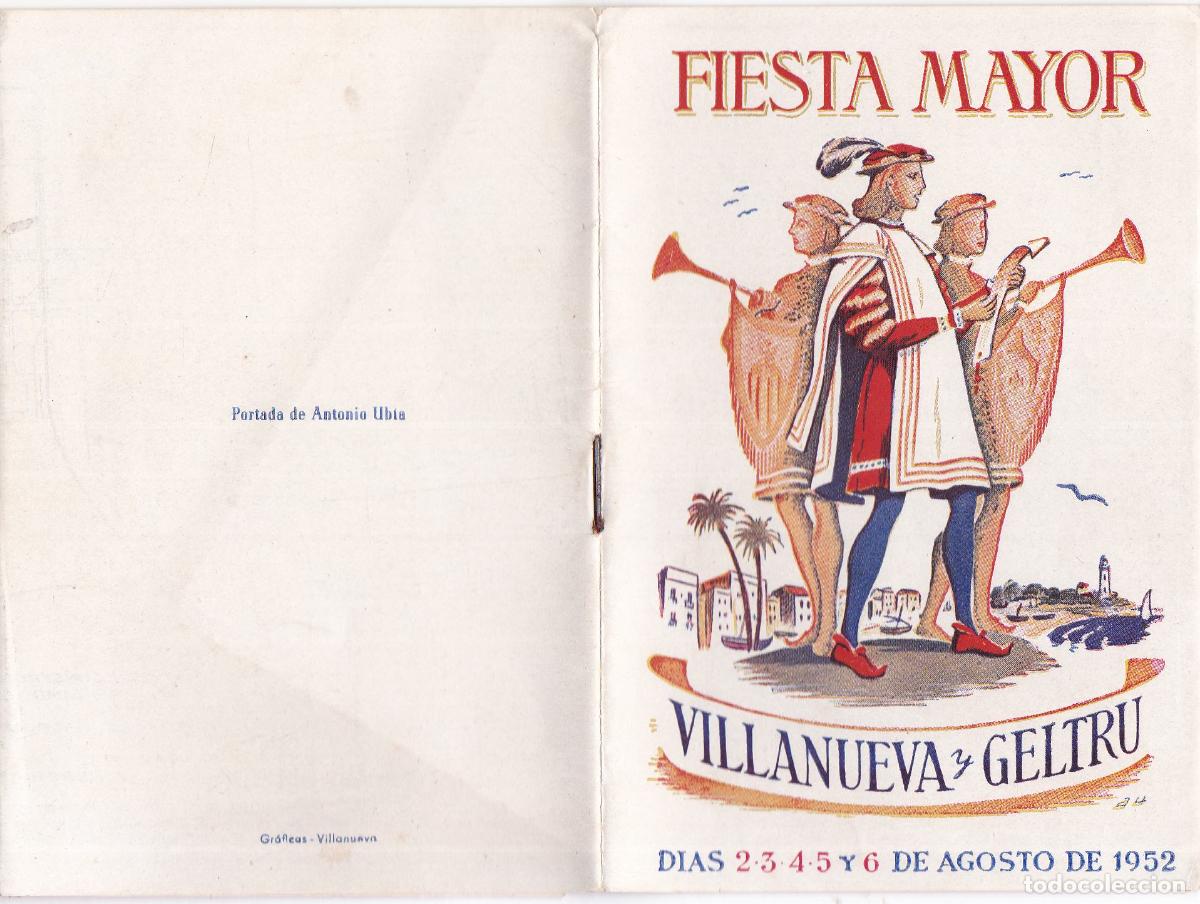 Collectionnisme: PROGRAMA OFICIAL FIESTA MAYOR &ndash; VILANOVA I LA GELTRU &ndash; 1952
