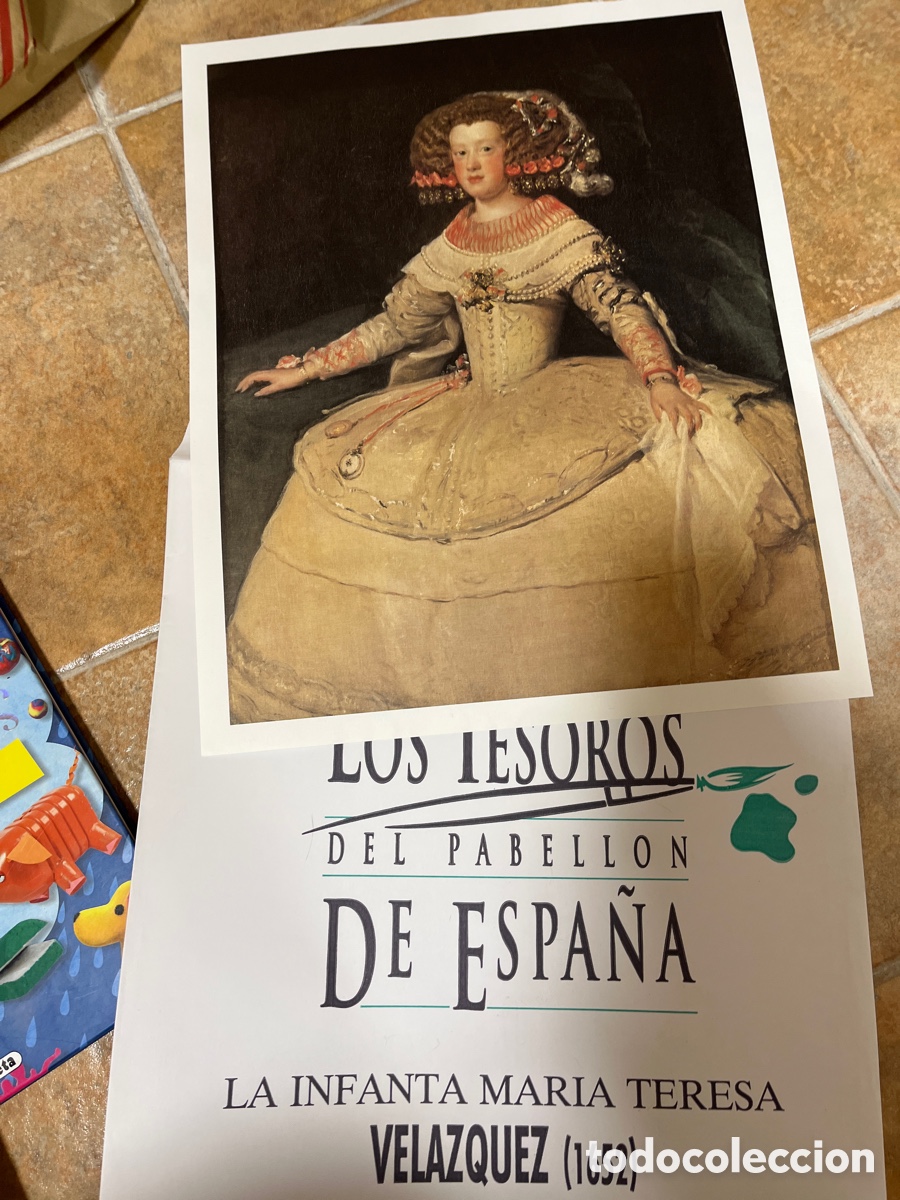 Coleccionismo: L&aacute;mina 43x34 cm los tesoros del pabell&oacute;n de Espa&ntilde;a - la infanta Mar&iacute;a teresa, Vel&aacute;zquez