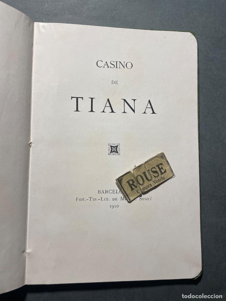 Coleccionismo: TIANA - ESTATUTOS DEL CASINO DE TIANA , BARCELONA 30 AGOSTO 1910 - (EL CASINO SE CONSTRUYO EN 1911))