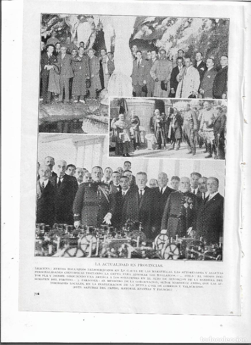 Collecting paper: A&Ntilde;O 1926 RECORTE PRENSA ZARAGOZA INAUGURACION DE LA NUEVA CASA DE CORREOS Y TELEGRAFOS