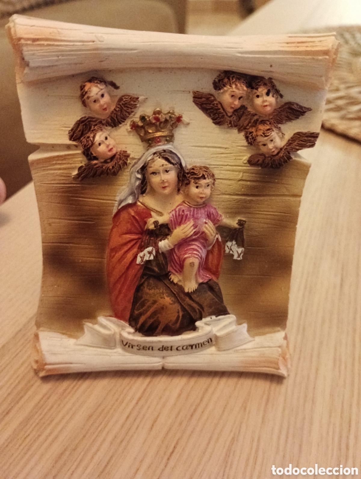 Coleccionismo: Cuadro Marquitos resina virgen del carmen