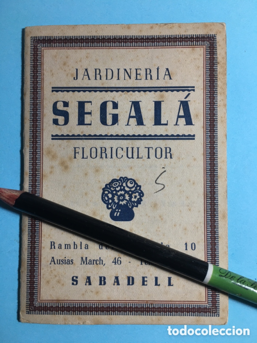 Coleccionismo: 1946 SABADELL JARDINER&Iacute;A SEGAL&Aacute; NOMENCLATOR CALLES ENTRADAS/SALIDAS Y HORARIOS COMUNICACIONES