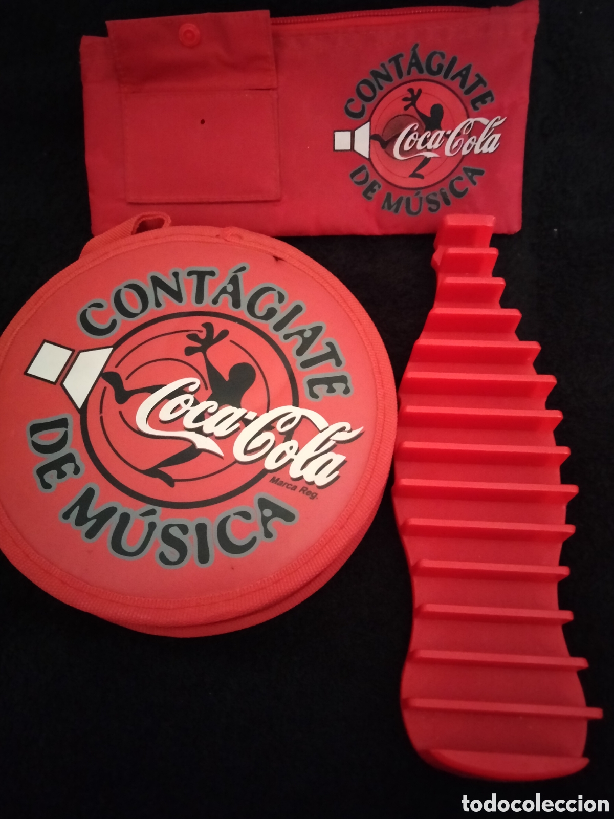 Coleccionismo: Coca-Cola, porta cd 2 y estuche peque&ntilde;o. Contagiate de m&uacute;sica