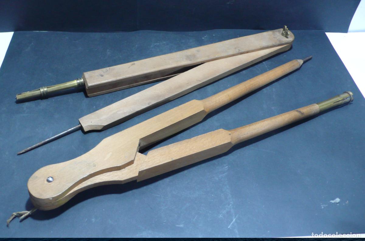 Coleccionismo: DOS COMPAS DE MADERA - Foto 2
