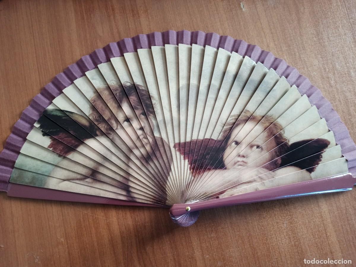 Coleccionismo: Abanico colecci&oacute;n Abanicarte. Grandes Pintores. Detalle de la Madonna Sixtina (Rafael).