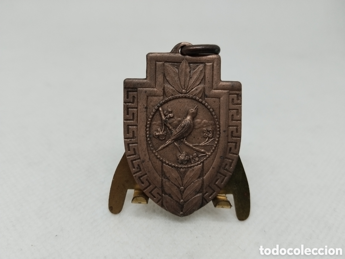 Coleccionismo: Medalla. Primer Premio PARDILLO. Antigua Uni&oacute;n Pajaril. Manresa, Fiesta Mayor 1959
