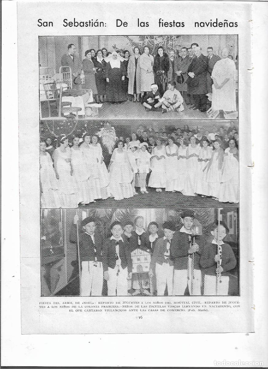 Coleccionismo: A&Ntilde;O 1933 RECORTE PRENSA SAN SEBASTIAN NAVIDAD NI&Ntilde;OS ESCUELAS VASCAS VILLANCICOS NACIMIENTO