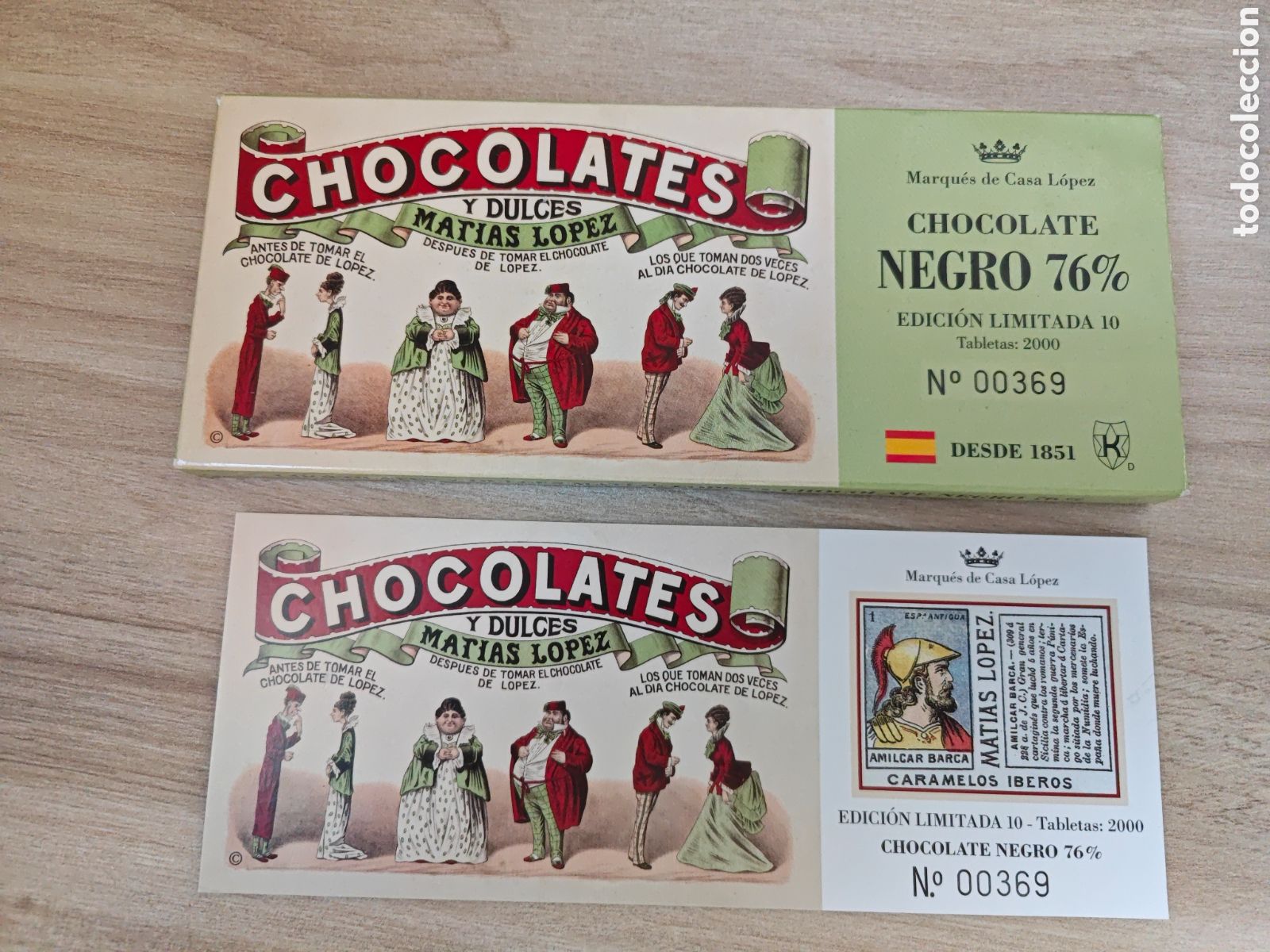 Coleccionismo: Tableta chocolates y dulces Mat&iacute;as L&oacute;pez edici&oacute;n limitada 10. 2.000 tabletas. 00369. A&ntilde;o 2022